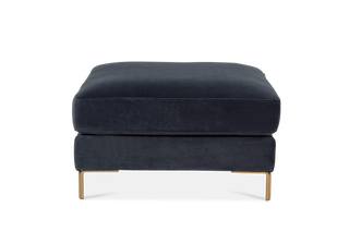 Fleurie Ottoman Charcoal Velvet