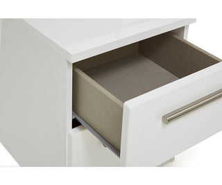 Brompton 2 Drawer Bedside, White