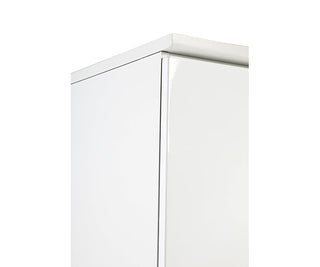 Brompton 2 Door Gloss Combi Wardrobe, White