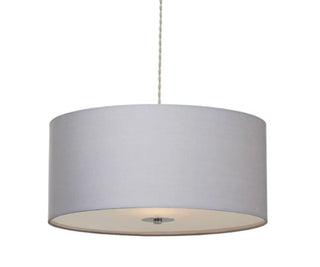 Seb Pendant Shade, Grey/Chrome