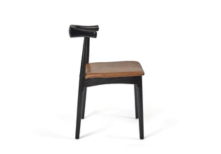 Patina Dining Chair, Wenge/Tan Vegan Leather