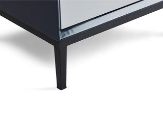 Maitree 2 Drawer Bedside Table, Silver/Blue