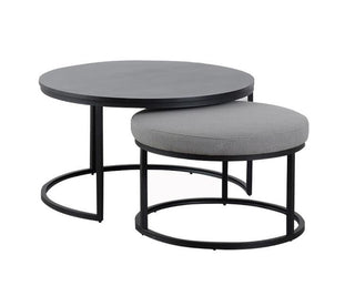 Citadel Circular Coffee Table, Wenge/Grey