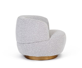 Kylie Swivel Chair, Grey Boucle