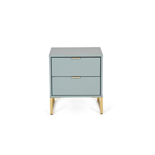 Conrad Bedside 2 Drawer, Green