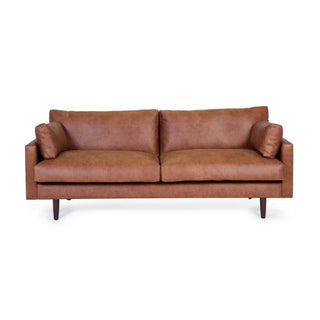 Brando Sofa 3 Seater, Brown Faux