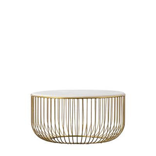 Wireframe Coffee Table Marble/Gold