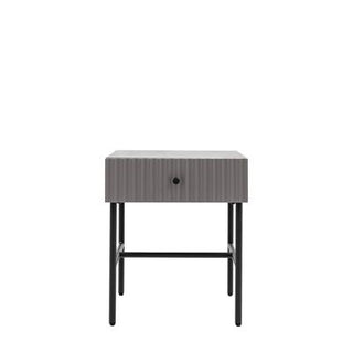 Grip 1 Drawer Bedside Grey