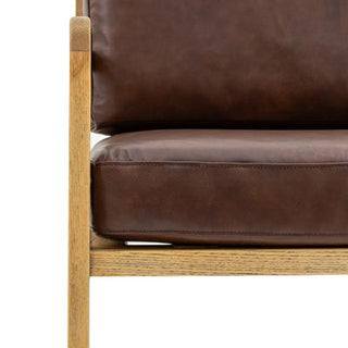 Cusp Occasional Chair Brown Leather