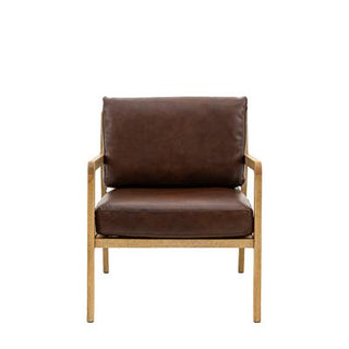 Cusp Occasional Chair Brown Leather