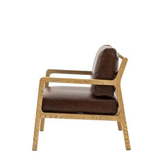 Cusp Occasional Chair Brown Leather