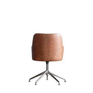 Riff Swivel Chair Brown Leather