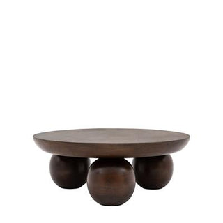 Axle Coffee Table Circular Walnut