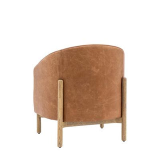 Lynn Occasional Chair Brown Leather