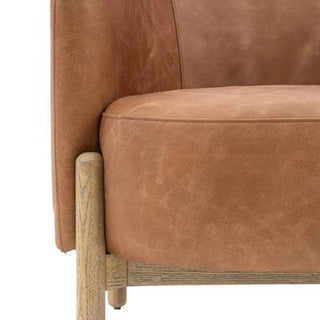 Lynn Occasional Chair Brown Leather